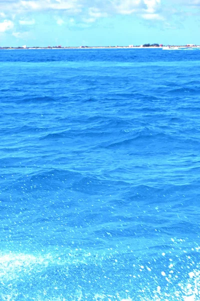 Ziemi Meksyku Froath Niebieski Piana Morze Słoneczny Dzień Fala — Zdjęcie stockowe