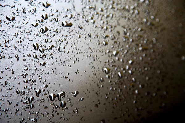 In a car after the rain some drops of water — Stock Photo, Image