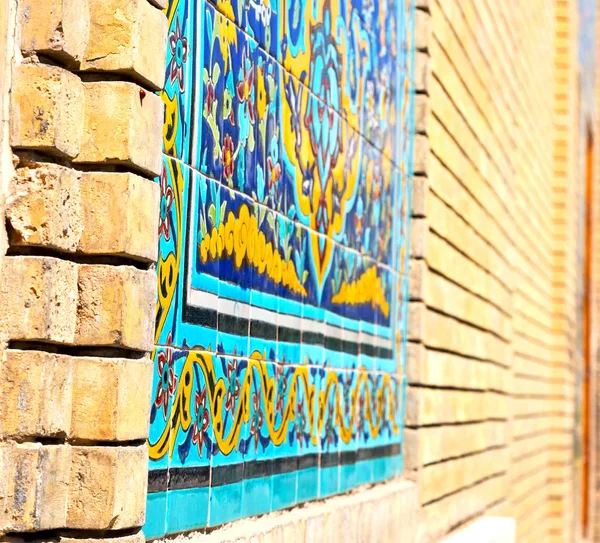 Em iran os azulejos decorativos velhos — Fotografia de Stock