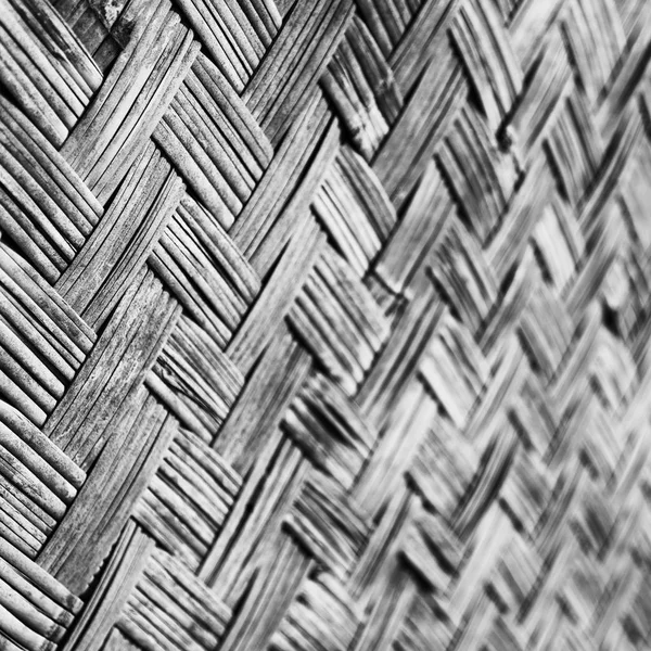 Uma construção de parede em bambu de vime — Fotografia de Stock