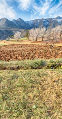  Lesotho sokak köyde mountain yakınındaki  