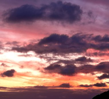  Güney Afrika soyut bulut ve günbatımı  