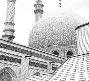 İran ve eski antika Camii minaresi