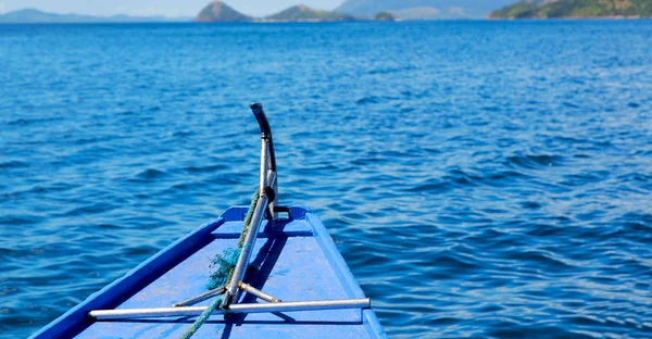 Desenfoque Filipinas Vista Colina Isla Desde Proa Barco —  Fotos de Stock