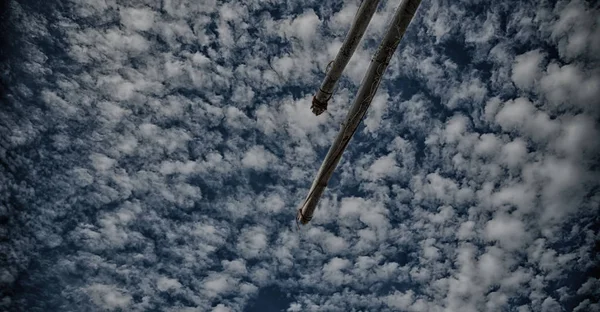 Filipinler Görünümünde Cennet Gibi Kabarık Bulutlu Gökyüzü Bulanıklık — Stok fotoğraf