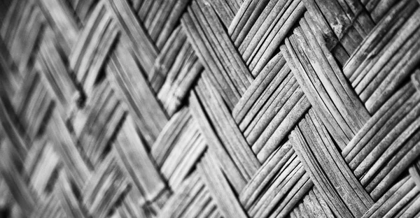 Muro Costruito Bambù Vimini Come Superficie Vintage Astratta — Foto Stock