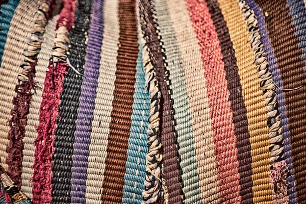 Abstract texture of a colorful blanket patchwork — Stock Photo, Image