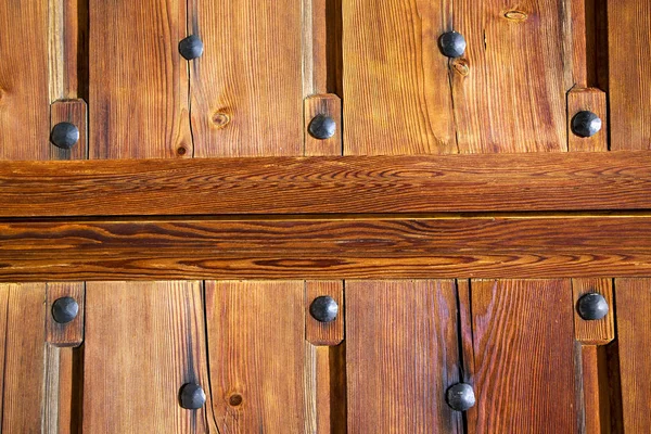 Tradate Abstract Rusty Brass Brown Knocker Door Curch Closed Wood — Stock Photo, Image