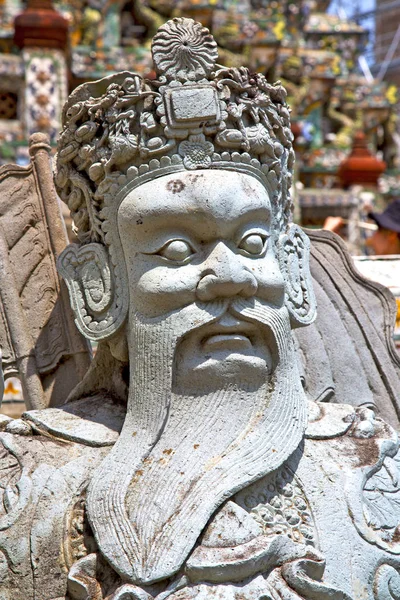Siddharta Στο Ναό Μπανγκόκ Ασία Ταϊλάνδης Αφηρημένη Σταυρός Βήμα Wat — Φωτογραφία Αρχείου