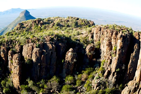 Desenfoque Sur África Valle Desolación Sucio Camino Roca Árbol — Foto de Stock