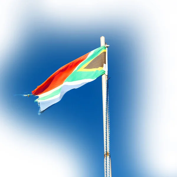 W Republice Południowej Afryki Flaga narodowa — Zdjęcie stockowe