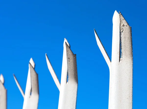 In south africa close up of the metal fence — Stock Photo, Image