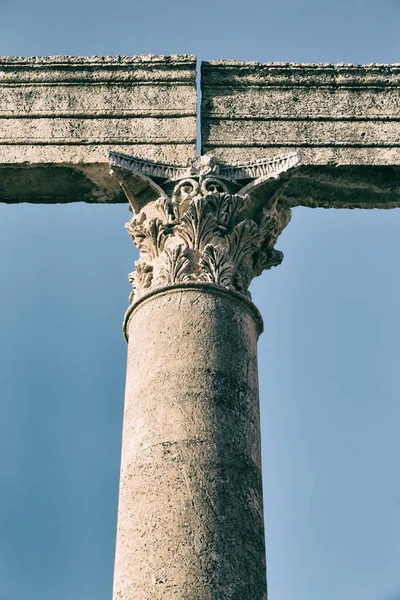 the antique column and archeological site classical heritage