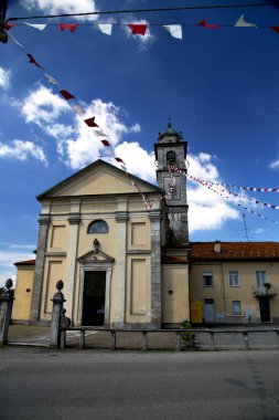 Arno eski kilise kapalı solbiate kule kaldırım İtalya lombardy tuğla