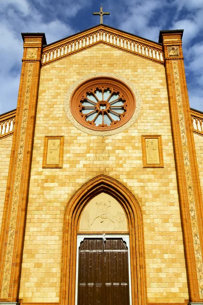 Villa Cortese Itália Igreja Varese Entrada Porta Velha Mosaico Ensolarado — Fotografia de Stock