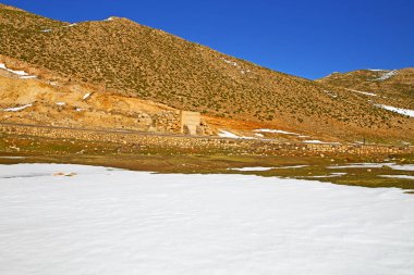 Kuru dağ zemin hill Valley Fas, Afrika