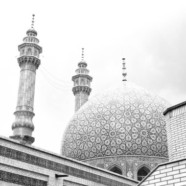 İran ve eski antika Camii minaresi