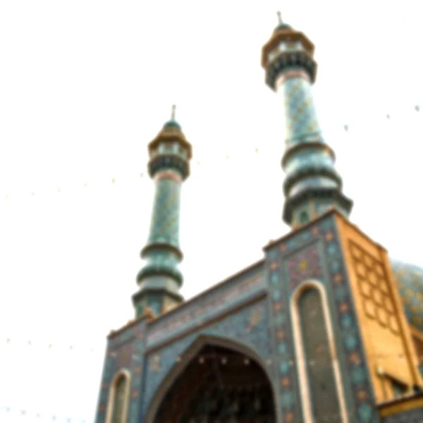 In iran  and old antique mosque    minaret — Stock Photo, Image