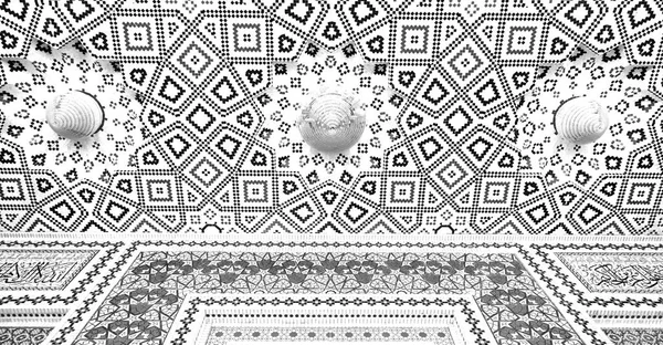 Desenfoque Iran Textura Abstracta Religión Arquitectura Mezquita Techo Historia Persa —  Fotos de Stock