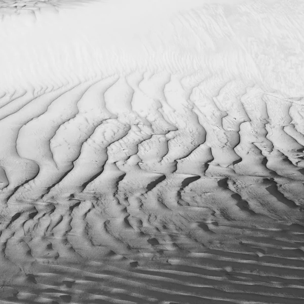 Black White Shot Scenic Sandy Dune Desert Oman Rub Khali — Stock Photo, Image