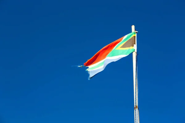 In Zuid-Afrika de nationale vlag — Stockfoto