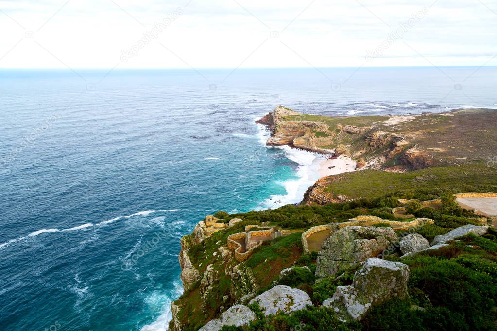   in south africa coastline  and natural park reserve