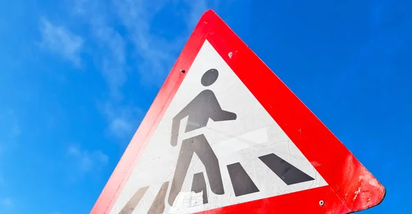 In south africa street signal of zebra crossing — Stock Photo, Image