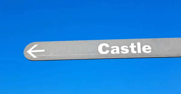 In south africa close up of the castle sign — Stock Photo, Image