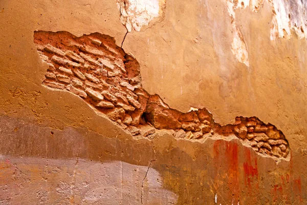 Rode tegel in Marokko Afrika textuur abstracte muur bakstenen — Stockfoto