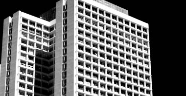 Güney Afrika eski penceresinde şehir merkezinde 