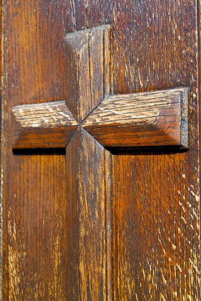 Castellanza Blur Lombardy Abstract Rusty Brass Brown Knocker Door Curch — Stock Photo, Image