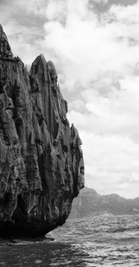  Tekne ve Pasifik Okyanusu görünümünden