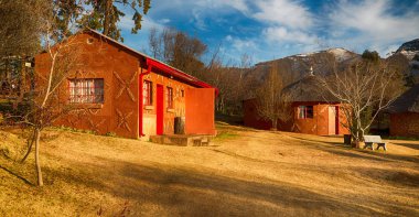  Lesotho sokak köyde mountain yakınındaki  