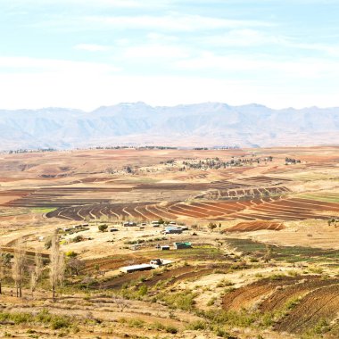  Lesotho sokak köyde mountain yakınındaki  