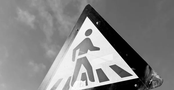 In south africa street signal of zebra crossing — Stock Photo, Image