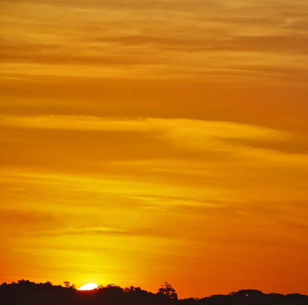 En Sudáfrica puesta de sol roja en la nube —  Fotos de Stock