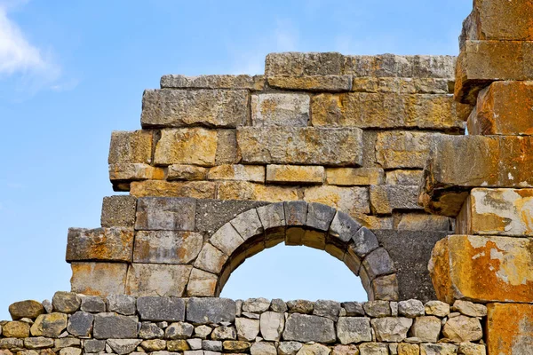 Volubilis Marrocos África Velho Romano Deteriorou Monumento Local — Fotografia de Stock