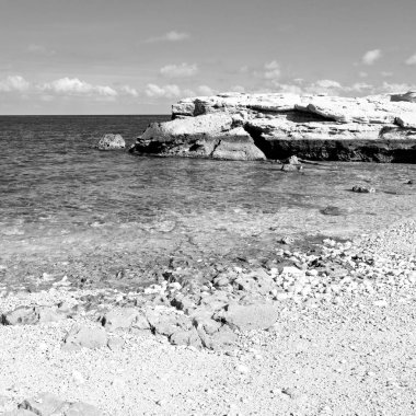Umman sahil şeridi denizde okyanus Körfez rock ve plaj gökyüzü sakin ol