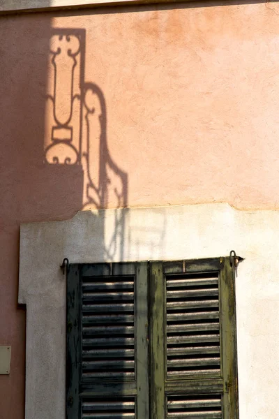 Fensterladen Europa Italien Lombardy Milano Alte Fenster Geschlossen Ziegel Abstrakt — Stockfoto