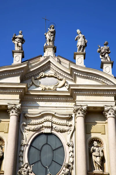 Rose window Italië Lombardije de toren busto tegel — Stockfoto