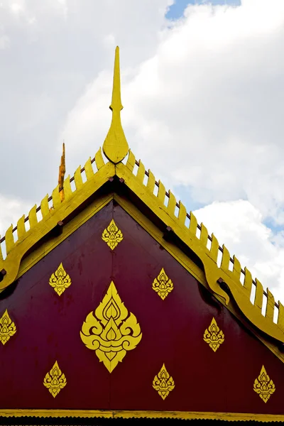 Thailand asia    bangkok rain  temple      and  colors religion — Stock Photo, Image