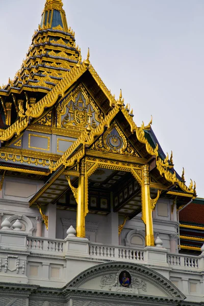 Thailand Bangkok Regen Tempel Terrasse — Stockfoto