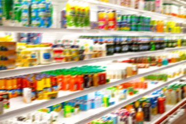 süpermarkette bulanık renkler dolu