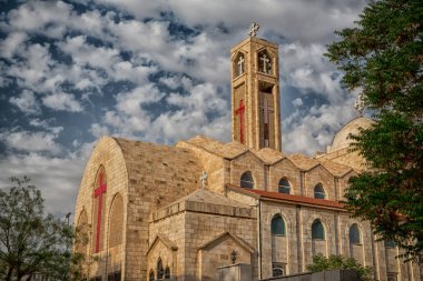 in amman jordan the chatolic church and the cross for religion clipart