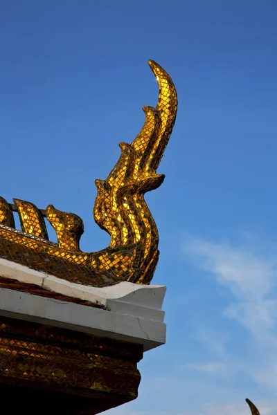 Bangkok Tempel Thailand Abstrakte Kreuzfarben Dach Wat Paläste Asien Himmel — Stockfoto