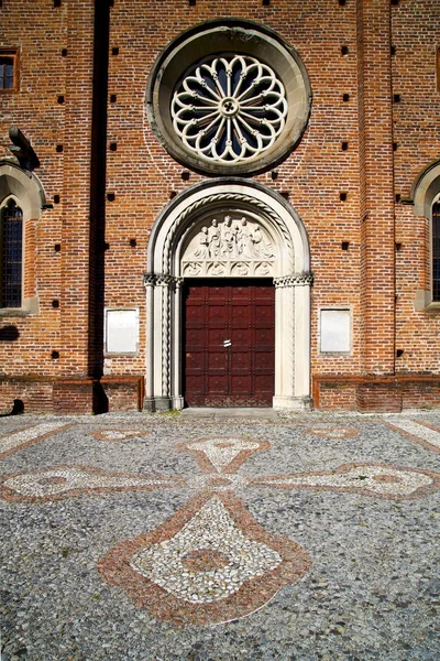 Kostel Castiglione Olona Varese Itálie Starou Zeď Terasy Kostelní Zvon — Stock fotografie