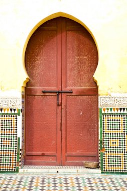 kapı Fas tarzı Afrika ahşap bina antika tarihi