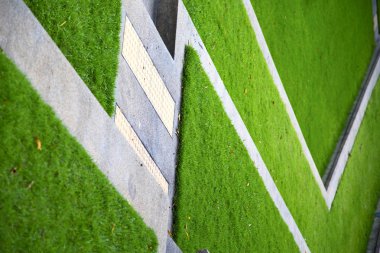 Asya soyut Bahçe çim Tapınağı bangkok çapraz 