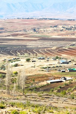 Lesotho sokak köyde mountain yakınındaki  