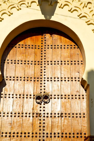 Historische Antieke Gebouw Deur Marokko Stijl Afrika Hout — Stockfoto